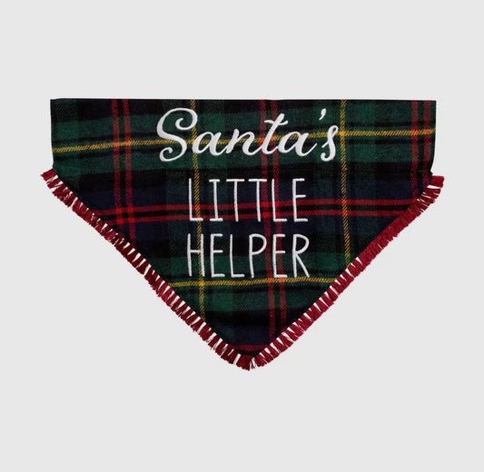 Santa’s Little Helper Christmas Dog Bandana M/L