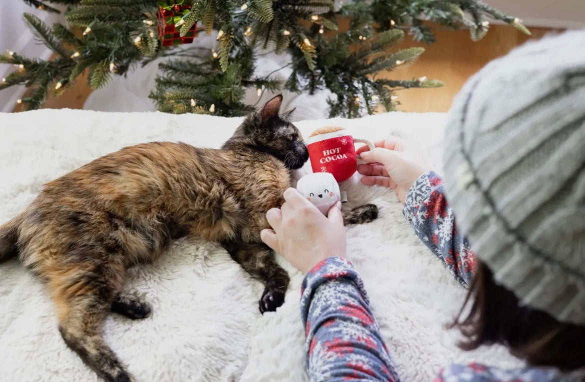 Christmas Hot CoCoa Cat & Dog Toy